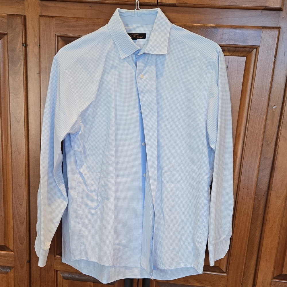 Ben Sherman Sky Blue Checkered Dress Shirt